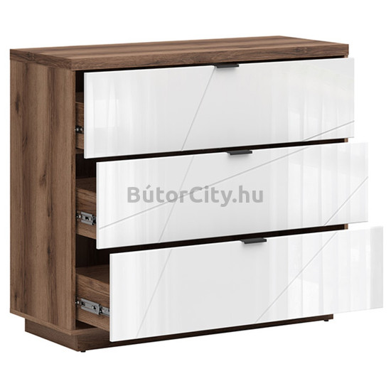 Forn 3 fiókos komód (KOM3S) (delano tölgy korpusz/választható front) Forn 3 fiókos komód (KOM3S) (delano tölgy korpusz/választható front)