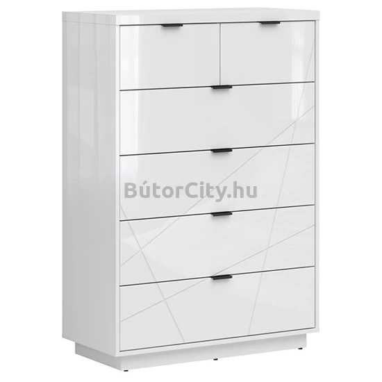 Forn 6 fiókos komód (KOM6S) (fehér korpusz/választható front)