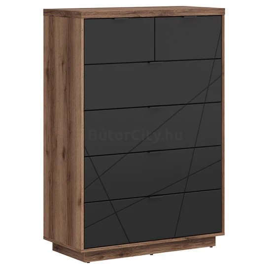 Forn 6 fiókos komód (KOM6S) (delano tölgy korpusz/választható front)