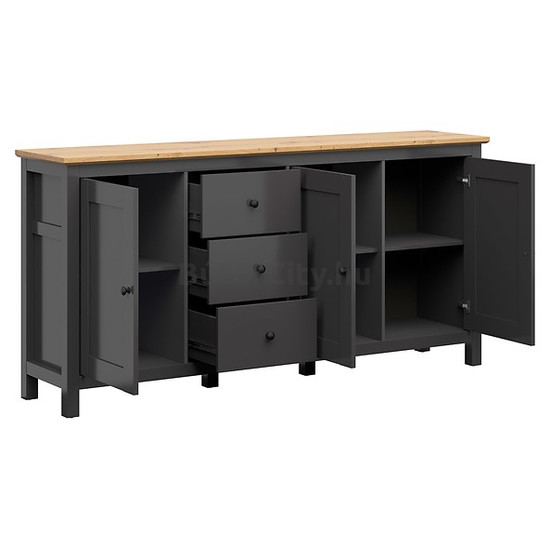 Hesen nagy komód (KOM3D3S/10/20) (grafit) Hesen nagy komód (KOM3D3S/10/20) (grafit)