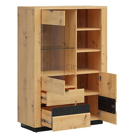 Ostia alacsony vitrines szekrény (REG1D1W2S/15/10)