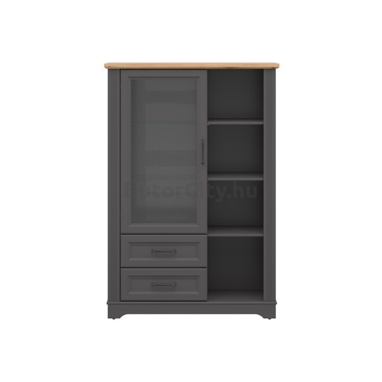 Tolmin 100 cm széles vitrin 2 fiókkal (REG1W2S)