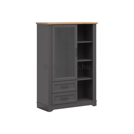 Tolmin 100 cm széles vitrin 2 fiókkal (REG1W2S)