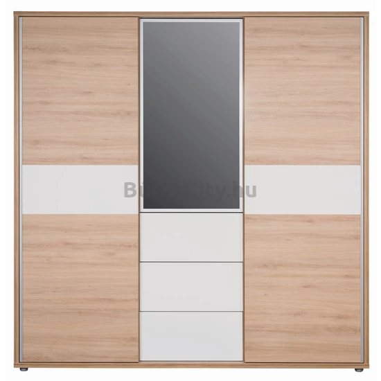 Jesolo 3 ajtós/tükrös gardróbszekrény (J1T)