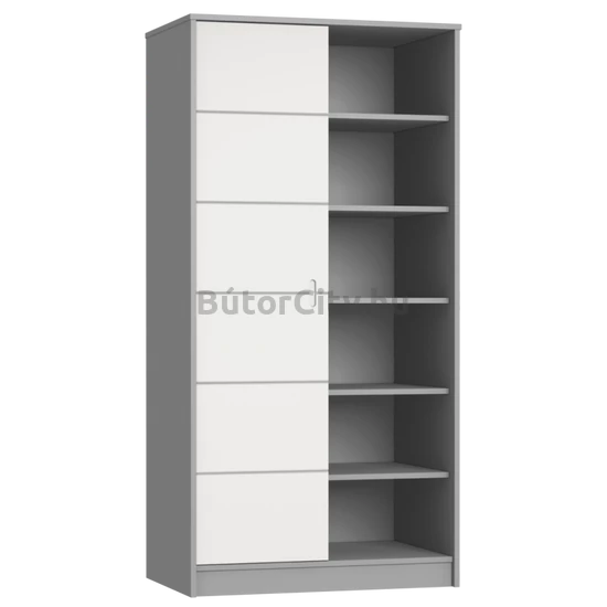 Alda selyemszürke 2 osztású szekrény