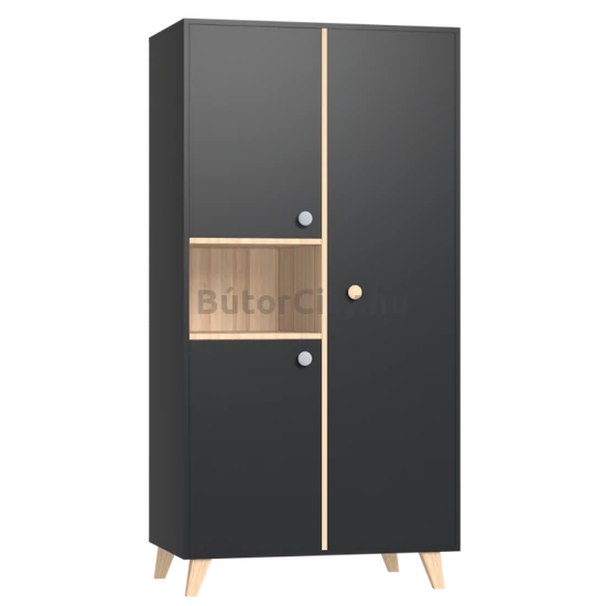 Colette antracit 2 osztású szekrény