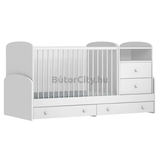 Mia fehér kombi babaágy (minta nélkül)