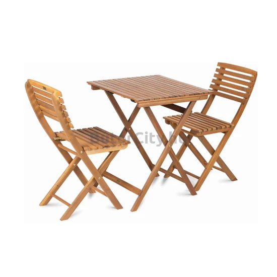 Trópusi akácfa balkon szett (asztal + 2 szék)