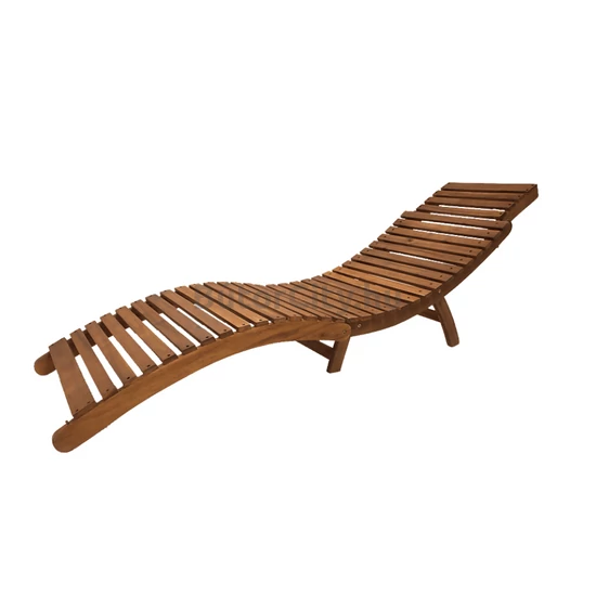 Ergonomikus összecsukható napozóágy akácfából (párna nélkül)