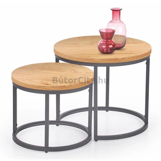 Oreo dohányzóasztal, arany tölgy - fekete