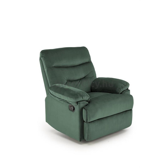 DRAGER döntető relaxfotel, szín: sötétzöld velvet