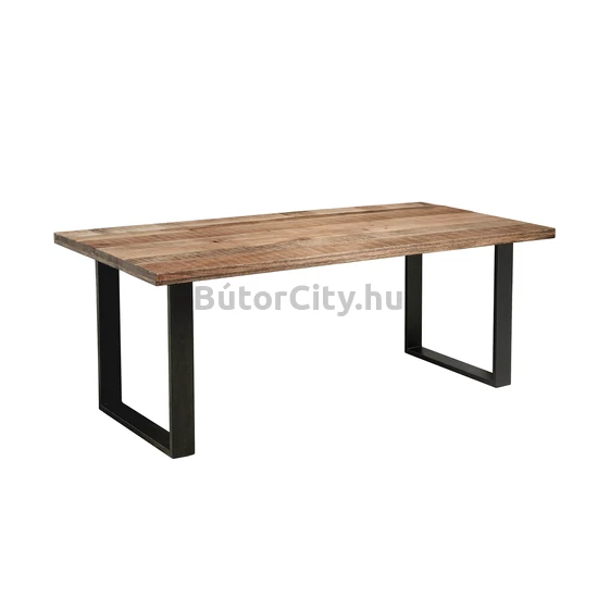IRON CRAFT 200 cm étkezőasztal natúr mangófa U-lábakkal - főkép