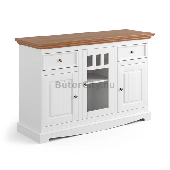 Brigitte komód 01 fehér-tölgy