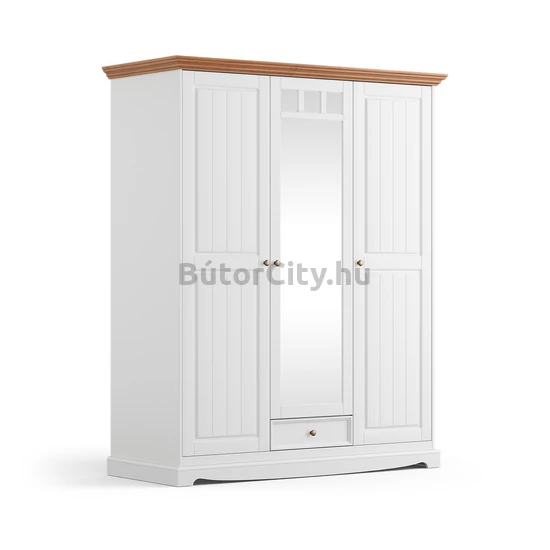 Brigitte széles szekrény 12 fehér-tölgy