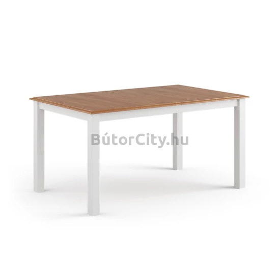 Brigitte kihúzható fenyőasztal (150-197*93), fehér-tölgy