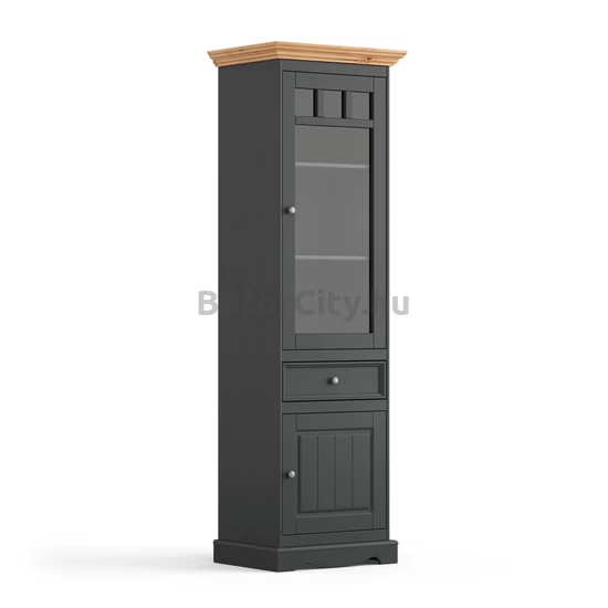 Brigitte vitrin, keskeny 14 grafit-fenyő