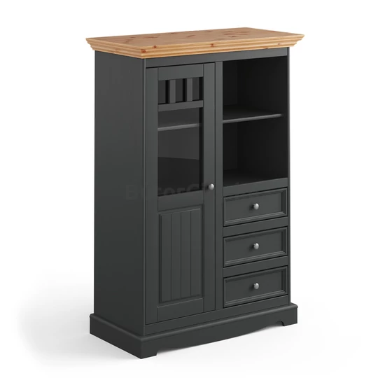 Brigitte vitrines komód 17 grafit-fenyő