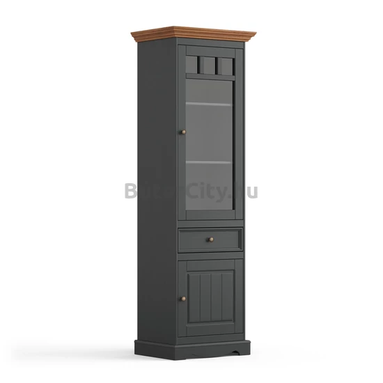 Brigitte vitrin, keskeny 14 grafit-tölgy