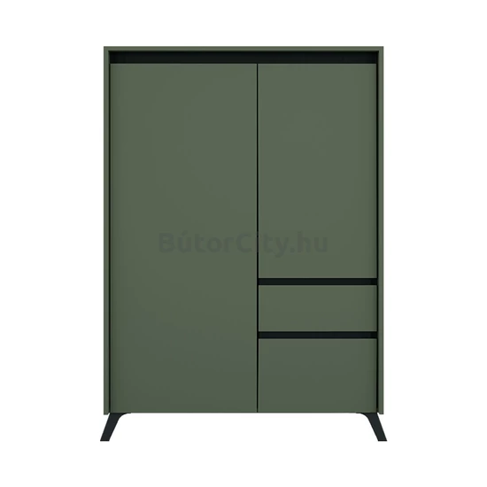 Luna system komód, zöld-fekete (REG2D1S1K) 