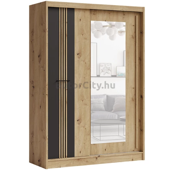 Molto system tolóajtós tükrös gardróbszekrény (ML-150)
