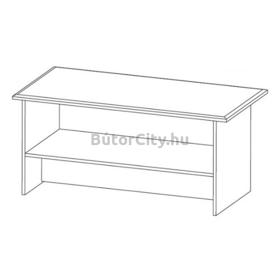 Vusher system dohányzóasztal fehér (LAW115N)