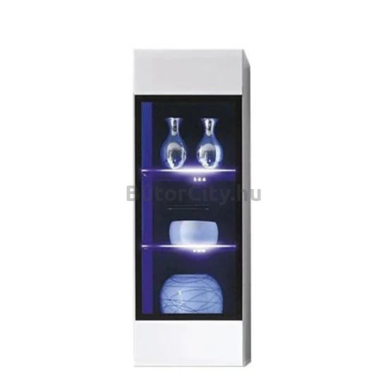 Vusher system fali vitrines szekrény fehér (SFW1W)