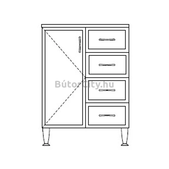 Classic kis szekrény fiókos 60