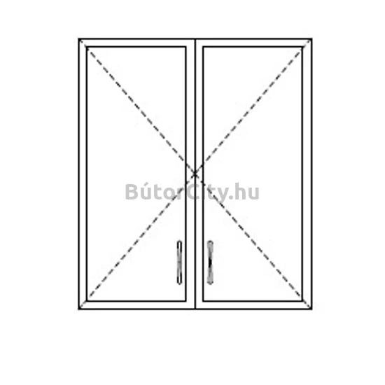 Classic fali szekrény zárt 60