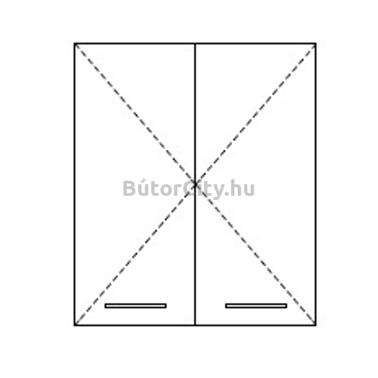 Trend felső szekrény zárt 60