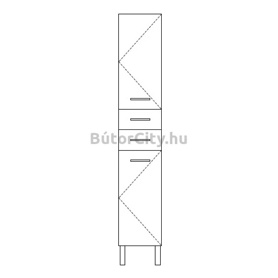 Trend magas szekrény zárt 33