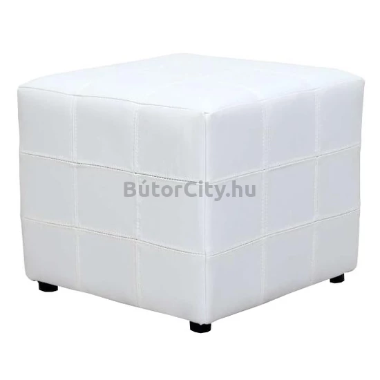 Niki new puff, fehér textilbőr