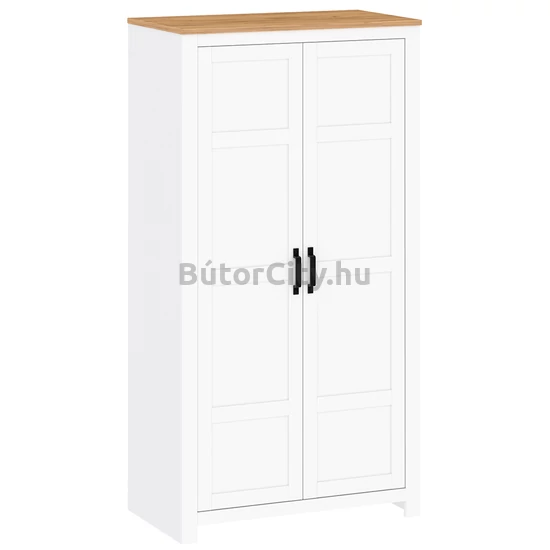 Lanzette kétajtós, akasztós szekrény polccal