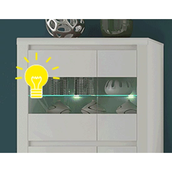 Lindy vitrines komód LED világítás 