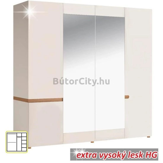Lynatet gardróbszekrény (4D)