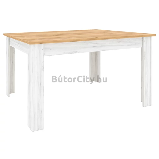 Sudbury bővíthető étkezőasztal, fehér craft és arany craft tölgy (135–184 cm)