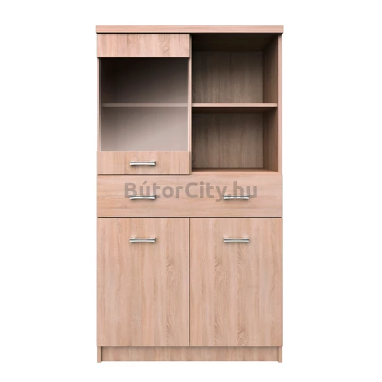 Topty vitrines szekrény, sonoma (Typ34)