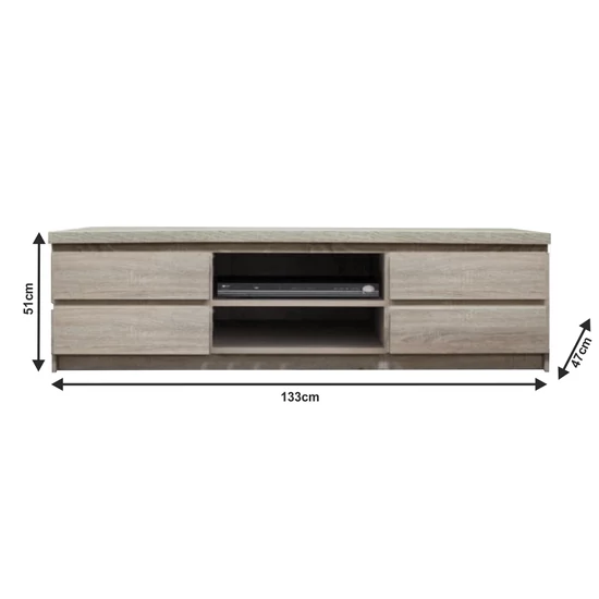 RTV asztal / szekrény, tölgyfa sonoma, PANAMA  TYP 06