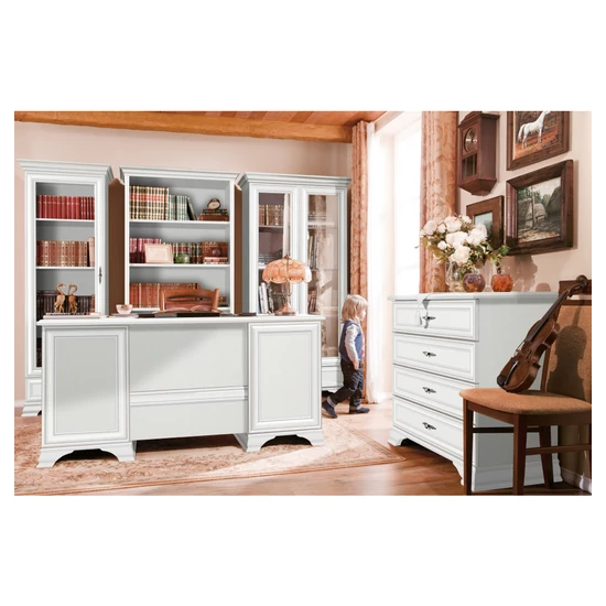 PC-asztal, alpesi fehér, KENTAK BIU2D2S