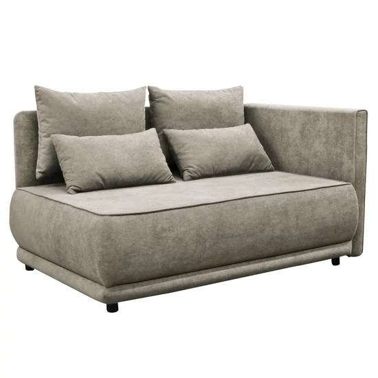 Kihúzható kanapé, bézsesszürke Taupe, jobbos, LIAMI