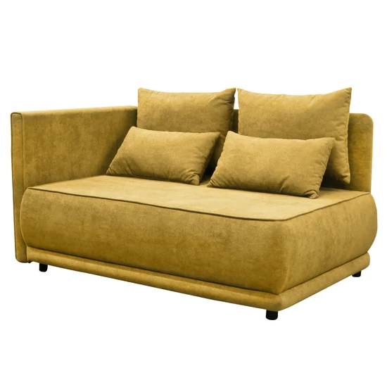 Kihúzható kanapé, mustárszínű, balos, LIAMI