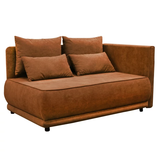 Kihúzható kanapé, terrakotta, jobbos, LIAMI