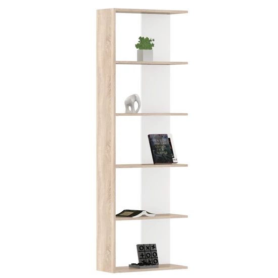 Polcállvány, sonoma tölgy/fehér, AGATIO