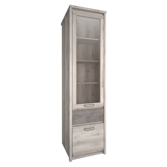 JESI NEW vitrin 1d1w1s, nairobi gesztenye/onix
