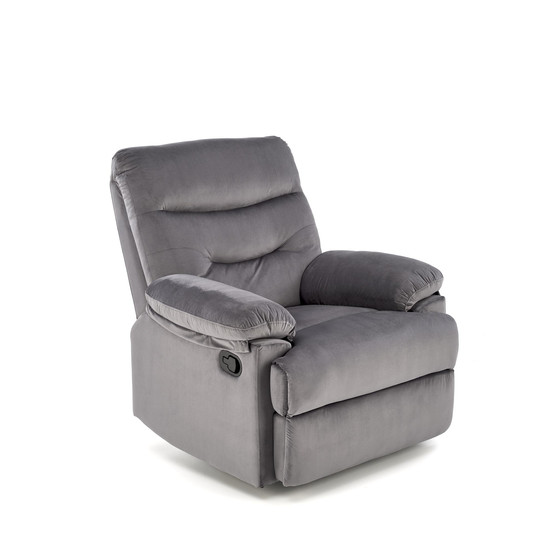 DRAGER dönthető relaxfotel, szín: szürke velvet