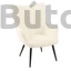 Bouclé szövetes fotel 136 (krém)