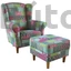 Astrid fotel puffal (Patchwork M1)