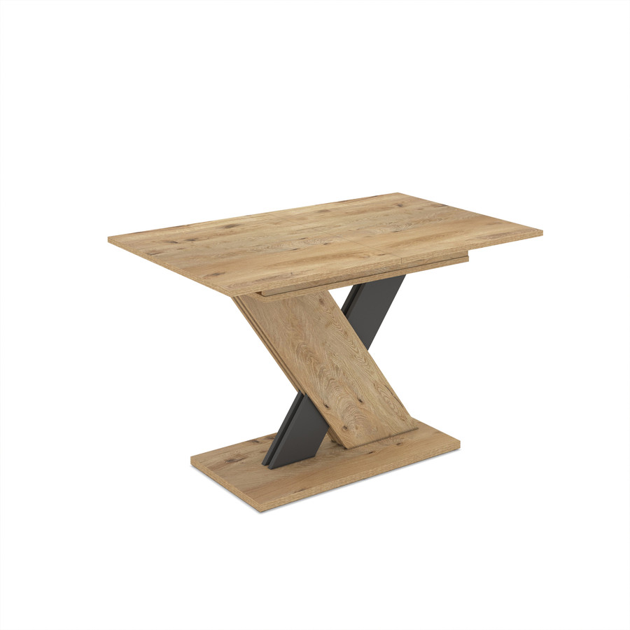 Axi 120 bővíthető étkezőasztal, Rivoli/Antracit színben, laminált asztallap, 120-160 cm