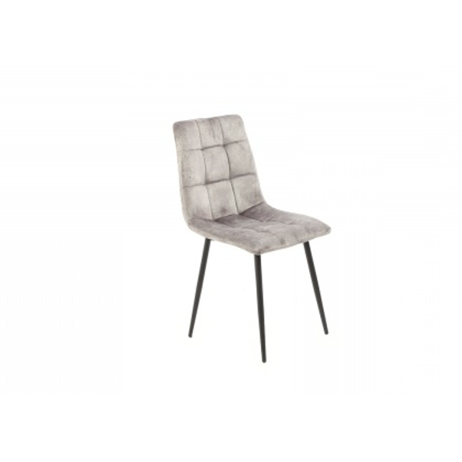 Modern szék velvet bársony szövettel (szürke)