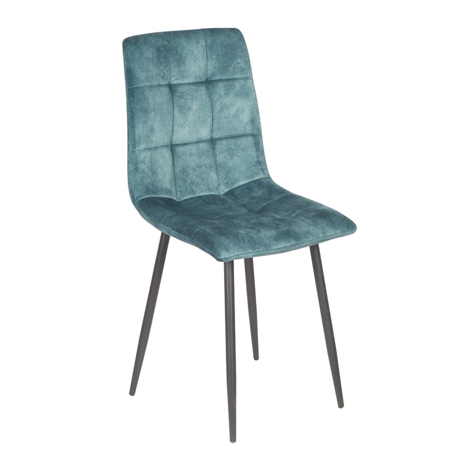 Modern szék velvet bársony szövettel (kék)