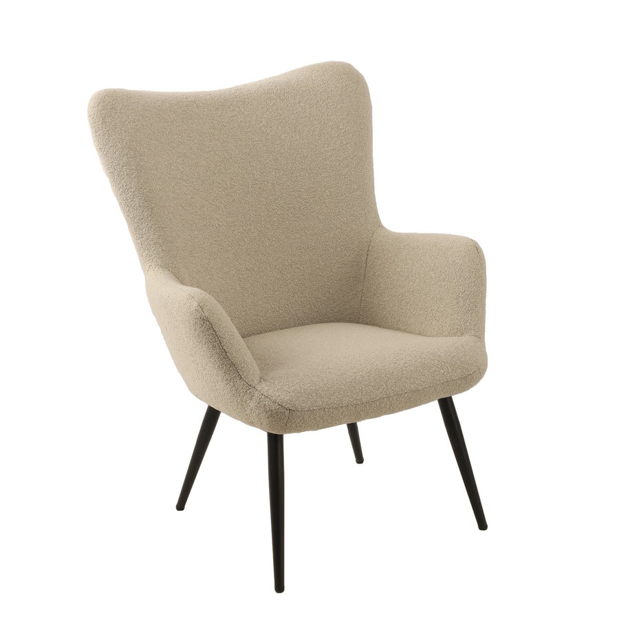 Bouclé szövetes fotel 136 (vil.szürke)